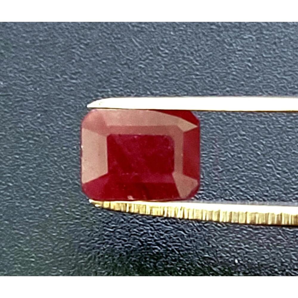 100% Natural NT Certified Corundum Ruby‎ Emerald Cut 3.38ct